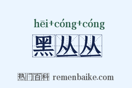 黑丛丛是什么意思的图片